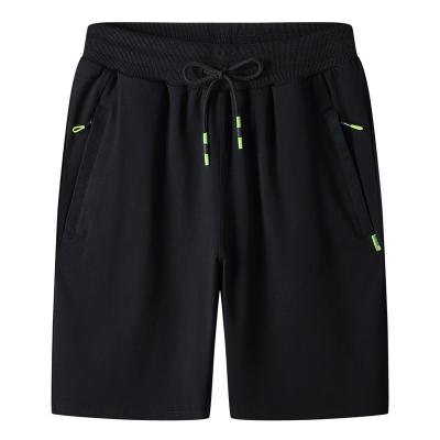 China Men's Elastic Knitted Five Points Slim Casual Sports Summer Fitness Pants Breathable Shorts for sale