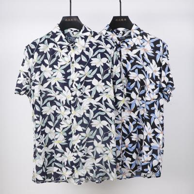 China Wholesale Breathable Camisa De Hombre Hawaiian High Quality Summer Beach Shirt Homme KEROSENE Wear Short Sleeve Men Flower Shirt Men for sale