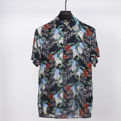 China KEROSENE Homme Breathable Shirt Dress All Over Hawaii Squishy Short Vacation Flower Print Casual Men's Beach Shirt for sale