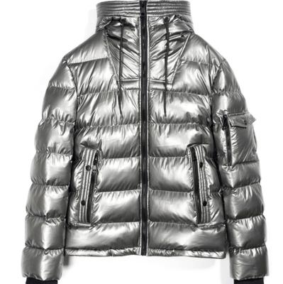 China KEROSENE OEM Turtle Winter Plus Size Silver Neck Stripper Coat Mens With Hood for sale