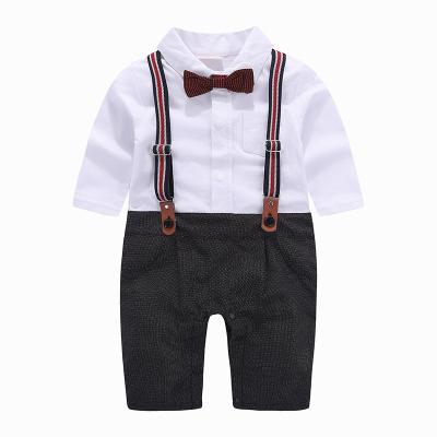 China VitaG Dropshipping Baby Boy High Quality Anti-Shrink Overalls School Uniform Korean Fashion Mister Kids Clothes Sets Romper for sale