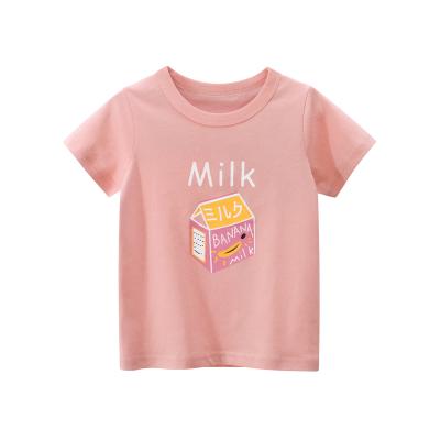 China Dropshippig 2021 Wholesale Children Kids Clothes Comfy Casual VitaG Toddler Tee Tops Boys Girls Short Sleeve T-shirts for sale