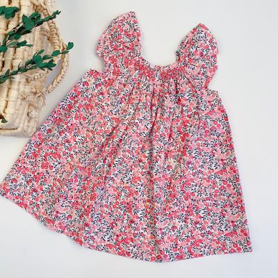 China VitaG Dropshipping Washable Foreign Trade Baby Girls Embroidered Kids Border Floral Dress Smocks Skirt Party Cute Costume for sale