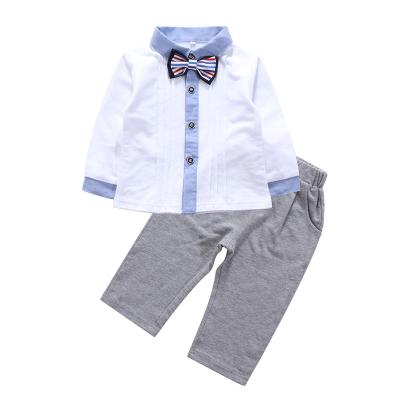 China VitaG Dropshipping Autumn Spring Spring Children's Little Boy Suit Boy Suit Child Dressing Sets Korean Formal Little Boy Shirt Bow Tie for sale