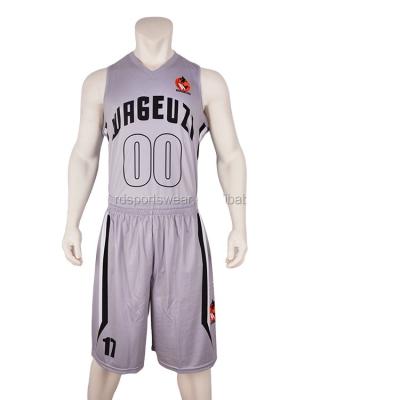 China Custom Wholesale Antibacterial Design Sublimation Basketball Team Competition Vests Jersey Set Uniform For Adult for sale