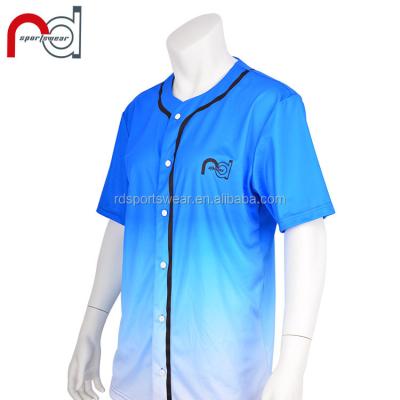 China Customized Breathable Pattern Sublimation Button Up Shirt Custom Baseball Cheerleading Tank Top Shirt for sale