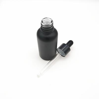 China Eco - Friendly Recyclable Matte 30ml Wholesale Black Glass Dropper Bottles for sale