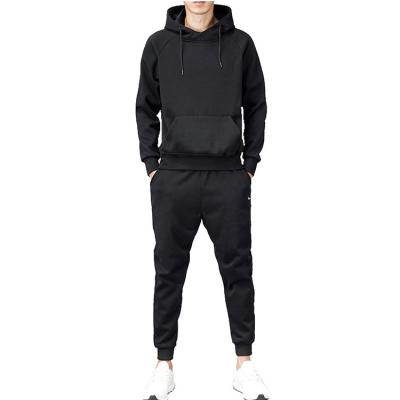 China Breathable Wholesale 2 Piece Black Winter Hoodie White Sports Sweatsuit Outerwear for sale