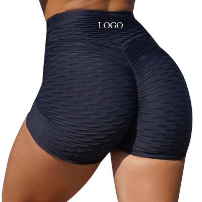 China Hot Sale Women Breathable Bubble Textured Lifting Fitness Pants Tight High Elastic Waist Butt Running Shorts crack! crack! for sale