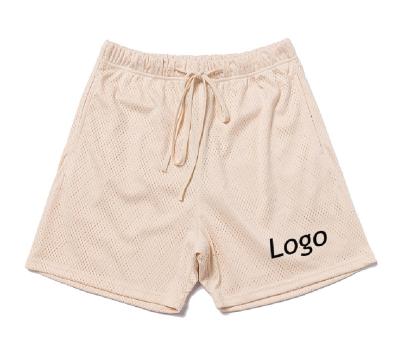 China Summer Wholesale OEM Logo Lightweight 100% Polyester Quick Dry Mesh Shorts Sublimation Gym Breathable Over The Knee Men Mesh Shorts for sale