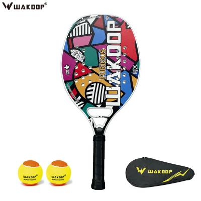 China Beach Games Custom Design Outdoor EVA Foam Core Lightweight Professional Carbon Paddle Beach Tenis Racket Beach Tennis Racket for sale