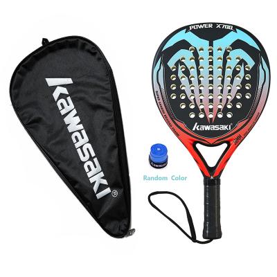 China Carbon& Kawasaki Outdoor Beach Tennis Racket Carbon&Fiberglass Lightweight Casual EVA Face Tennis Carbon Rackets With Bag For Adults for sale