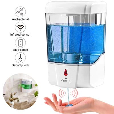 China Wall Mounted Double Soap Dispenser 700ml Bathroom Shower Room Soap Alcohol Dispenser Hand Sanitizer Dispenser for sale