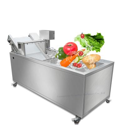 China Commercial Supply Electric Air Bubble Vegetable Cleaning Washing Machine Ozone Fruit And Vegetable Cleaning Equipment for sale