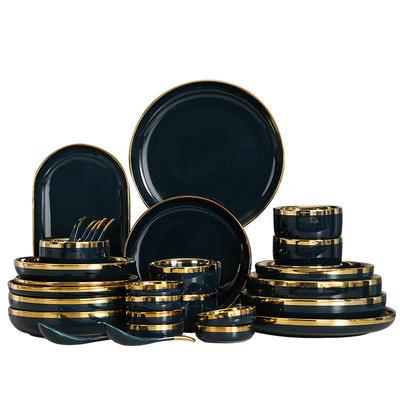 China Hot Selling Hotel Sustainable Customizable Banquet Home Ceramic Tableware Set for sale