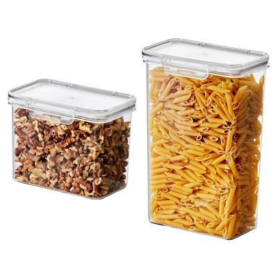 China Sustainable TEP Transparent Storage Box For Kitchen Miscellaneous Grains With Lid for sale