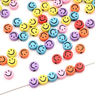 China Wholesale DIY Smile Acrylic Beads Loose Plastic Beads For DIY Handmade Jewelry Crafts Accessories for sale