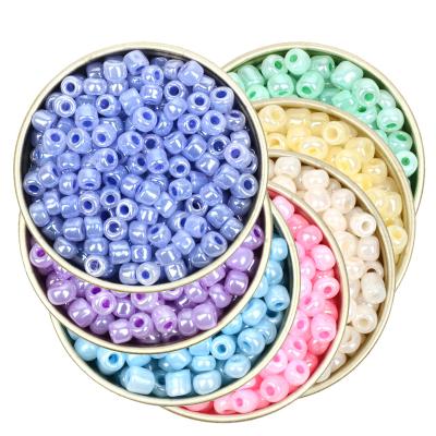 China DIY Roughly Round 2mm Hole Candy Cream Color Czech Glass Beads For Jewelry Making Accessories for sale