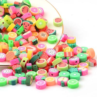 China Wholesale 30pcs Colorful DIY Fruit Beads Polymer Clay Fimo Beads For DIY Jewelry Making for sale