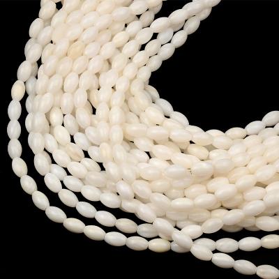 China Wholesale Shape Shell Beads For Jewelry Natural Diy /Handmade White Rice DIY for sale