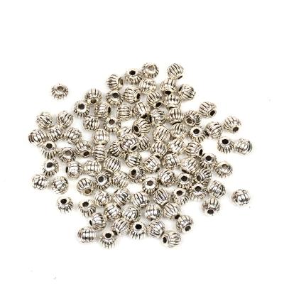 China 100pcs 4mm Alloy Antique Silver Spacer Beads For Jewelry Making Bracelet Necklace DIY Bead for sale