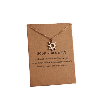 China Environmental Friendly Friendship Anchor Compass Necklace Good Luck Pendant Chain Necklace With Message Card Gift Certificate for sale