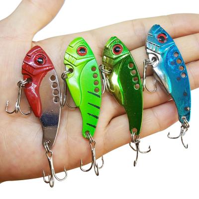 China Metal vib lure fishing tackle metal fish lure 5.5CM/2.16IN 11G vibration fishing lures 100PCS/bag VIB017 for sale