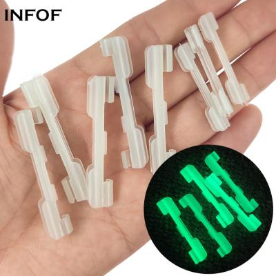 China Luminous Effect Plastic Fishing Tackle Holder Light Tip Float Fishing ABS Night Fishing Lure Stick Clip Accessory Card Holder for sale