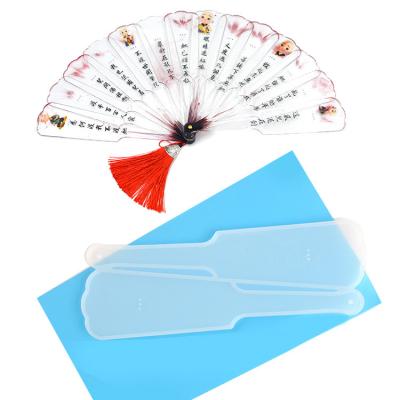 China Europe XINCHOUT Fan Resin Fancy Casting Ingot Mold, Silicone Mold DIY Fan Cue Making Crafts for sale