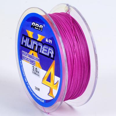 China High Tensile Quality Polyethylene 300m 4 Strands Nice PE Braided Multifilament Fishing Line for sale