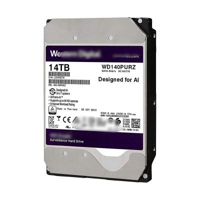 China Original Hdd WD140PURZ Hard Disk Drive 14TB WD140PURZ Purple HDD Surveillance Class Special For Digital in stock for sale