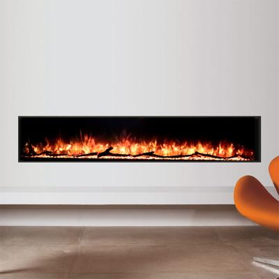 China Hotel Super Slim Electric Fireplace Insert For Hotel Lobby With RGB Decorative Flame for sale