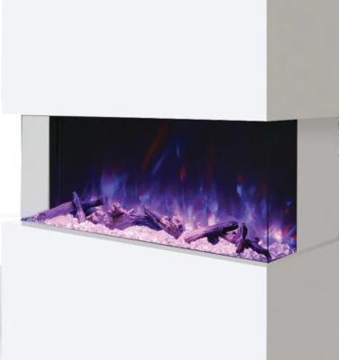 China Hotel Double Sided 3D Electric Fireplace Fireplace Wall Recessed Corner Electric Fireplace Heater for sale