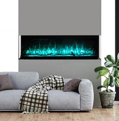 China Hotel 40 60 70 80 90 100 Inch Fireplace Sale Decor LED Electronic Flame With Log Set Ember Bed for sale