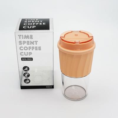 China Sustainable E-CO Coffee Mugs 400ML Sustainable Stored High Quality Plastic Cup With Lid for sale