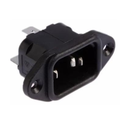 China Wholesale PX0580/63 Panel Installation Factory Panel Mount C14 Male Plug IEC Connector Type C14 Connector for sale