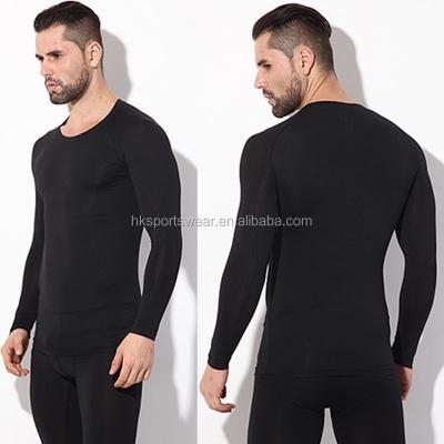 China Long Sleeve Compression Shirt Gym Clothing Mens Antibacterial Thermal Custom Sports Clothing Active Wear for sale