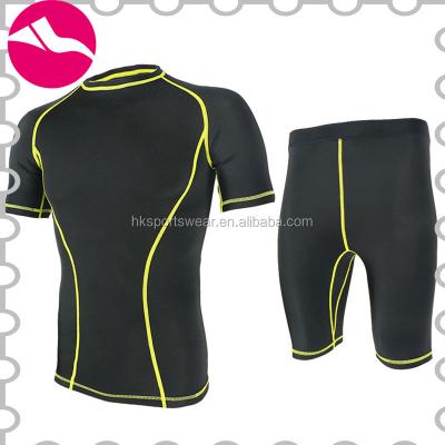 China Thermal Compression Antibacterial Printed Tight Shirt and Shorts, Custom Gym Clothing Men, OEM SportsTraining and Jogging Wear for sale