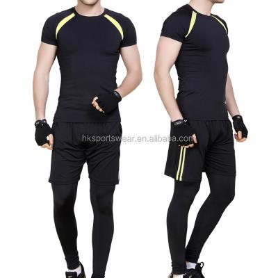 China Antibacterial Nylon Runnging And Jogging Tops And Pants , Men Sports Compression Indoor Wear for sale