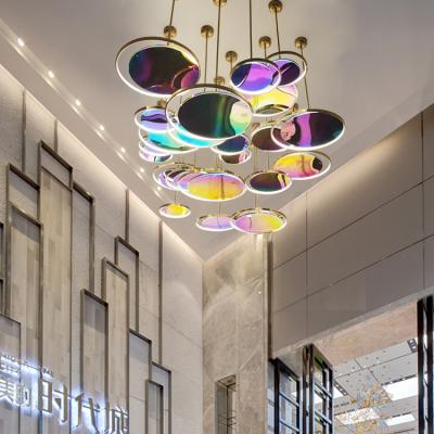 China Large Hotel Lobby Staircase Modern Luxury Custom Made Project Iron Light New Product Chandelier for sale