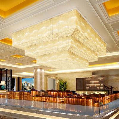 China Luxury Banquet Hall Custom Glass Led Modern Nordic Style Lamp Decoration Hotel Lobby Chandelier for sale