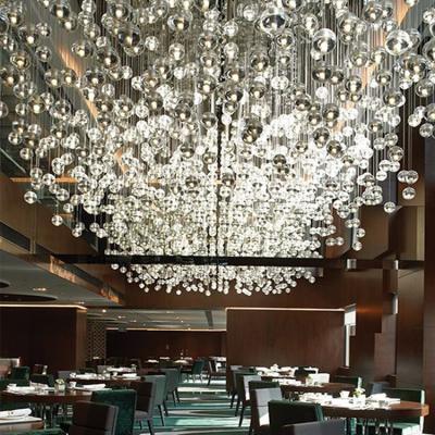 China Good Modern Project Luxury Hotel Price Customized Lobby Stair Banquet Crystal Led Chandelier Light for sale