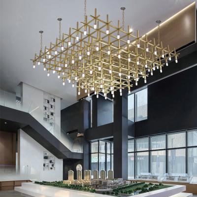 China Modern Modern Style Decor Hotel Lobby Wedding Dining Hall Light Custom Glass Led Chandelier for sale