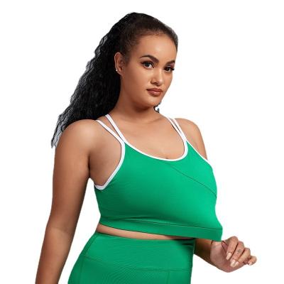 China Hot Selling Sports Oversized Bra Sportswear Breathable Plus Size Fitness Active Wear Gym Cross Bra Yoga Bra for sale