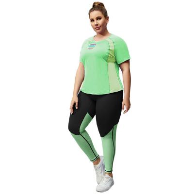 China Breathable Breathable Gym Clothing Yoga Suit Sport Wear Women Two Piece Plus Size Yoga Sets for sale