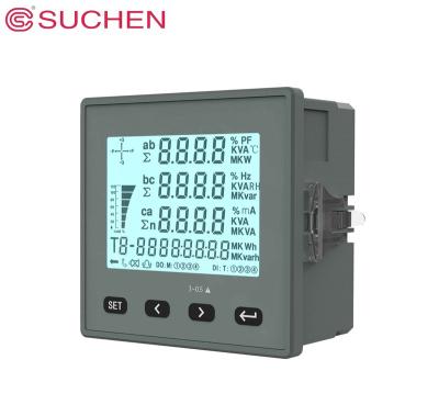 China NEW 300 Series 96*96mmThree LCD Display AVHz, KWH Multifunction Multifunction Multifunction Phase Electricity Meters for sale