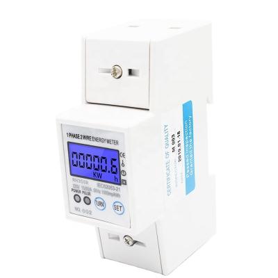 China CN35SR DIN Rail Single Phase Digital High Quality White Two Wire Power Meter for sale