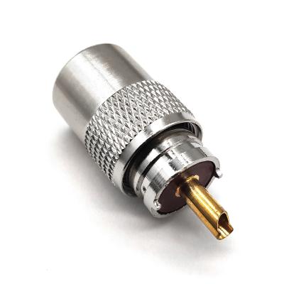 China UHF Male Connector Brass Plug For Crimp PL259 Connector For LMR400 RG58 LMR195 RG400 KSR195 Cable for sale