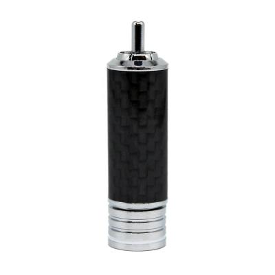 China Copper Rhodium Plated Carbon Fiber RCA Male Plug Copper Audio Video Speaker Connector for sale