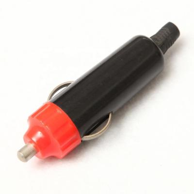 China Black Red Car Cigarette Lighter Socket,Universal Male 12V Rewireable Car Cigarette Lighter Socket Plug Connector ST-203-458 for sale